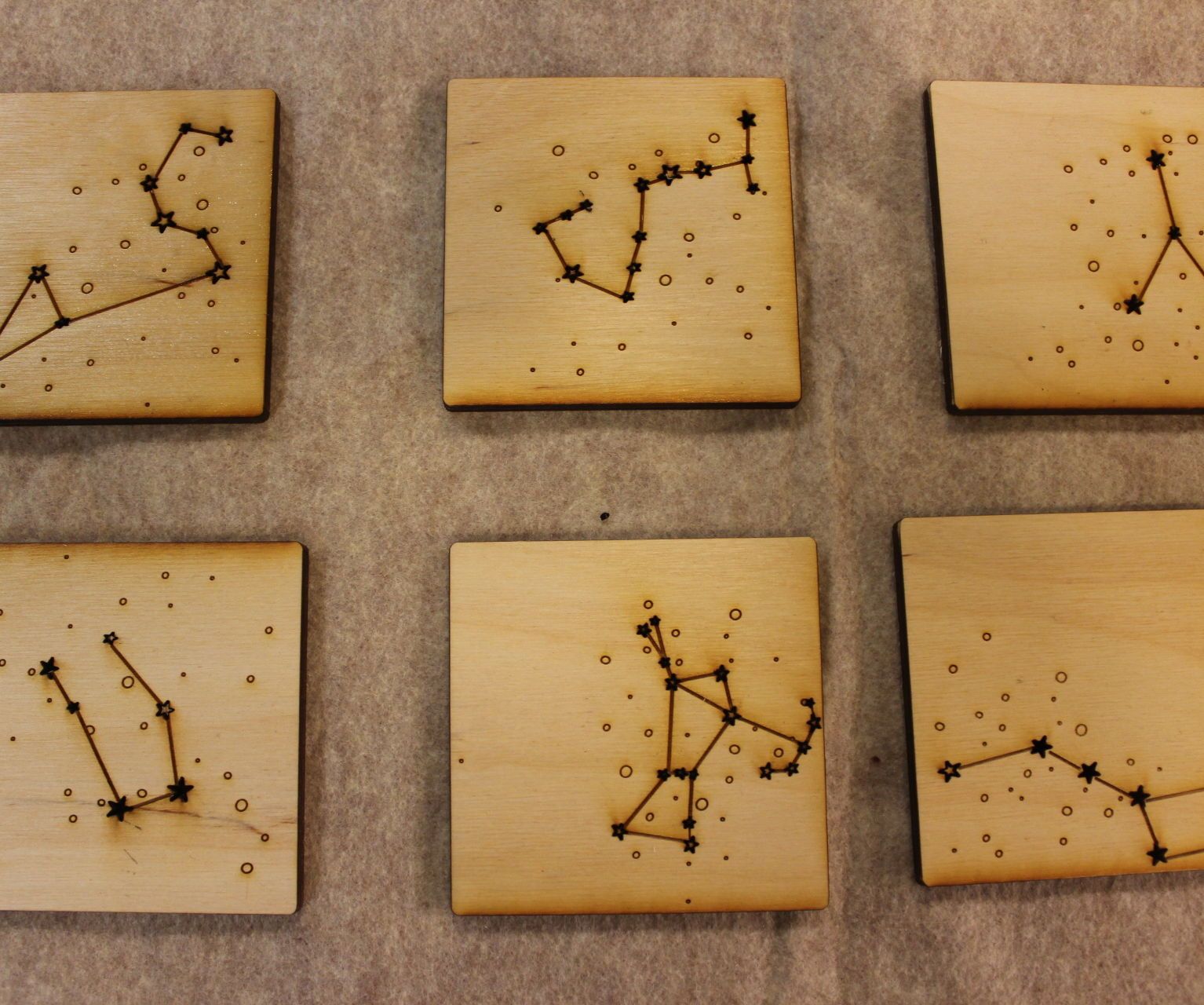 Constellation Coasters and Stand (Laser Cut)