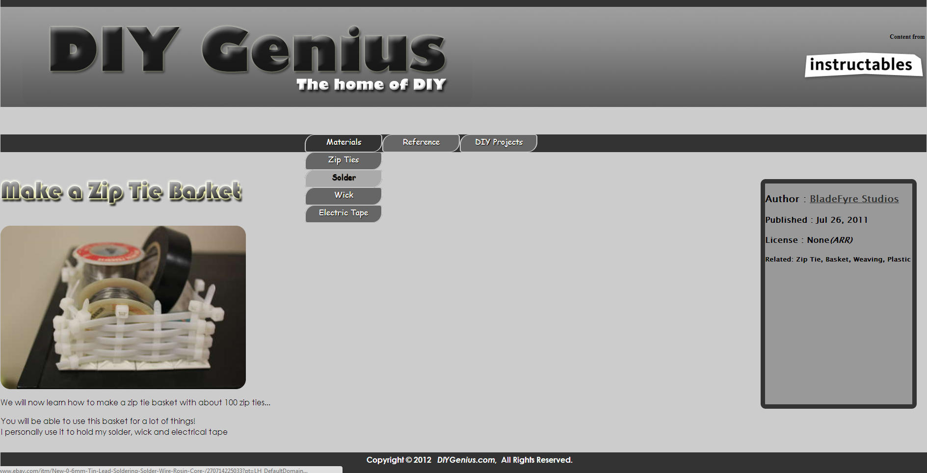 Website (HTML and CSS)