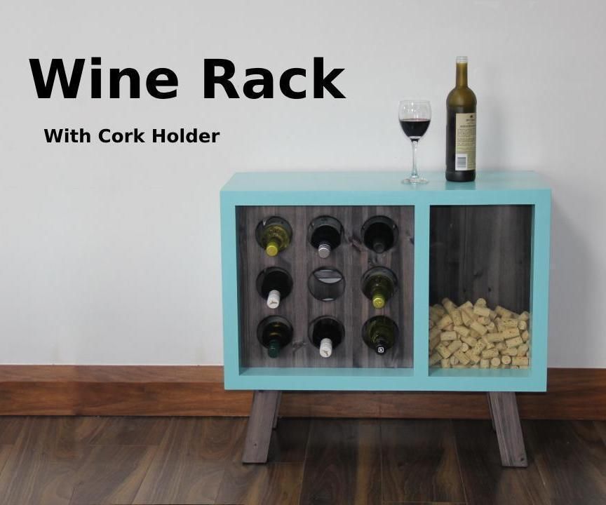 Wine Rack With Cork Holder