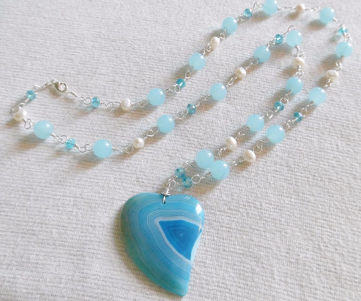 Handmade Gemstone & Crystal Link Necklace