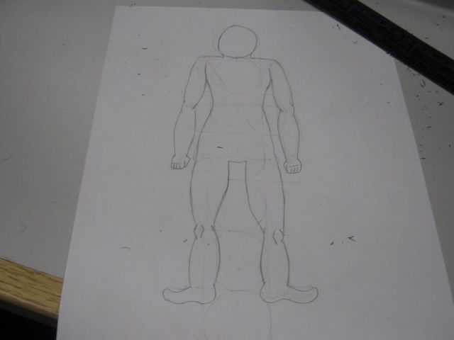 How to draw human male proportions