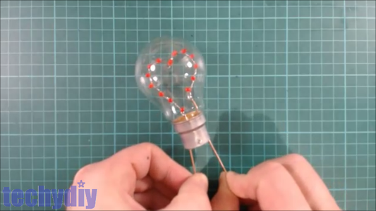 Insert the Led Heart Into the Bulb