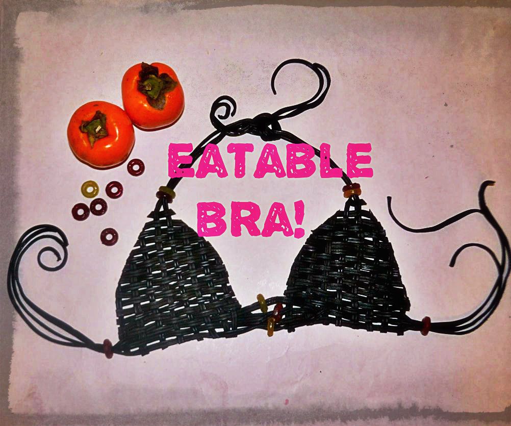 ♥WOVEN EATABLE LICORICE STRINGS BRA♥
