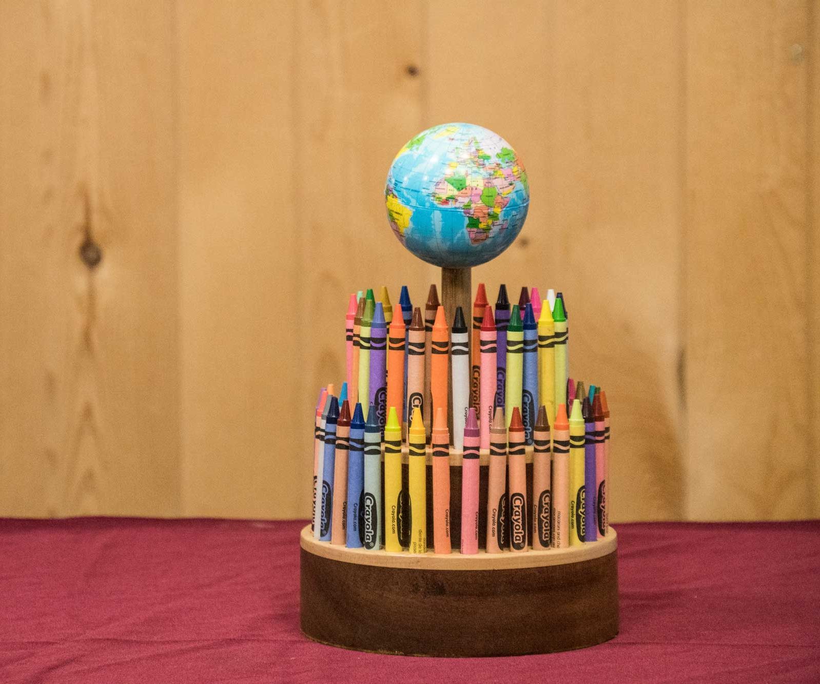 Wood Crayon Display
