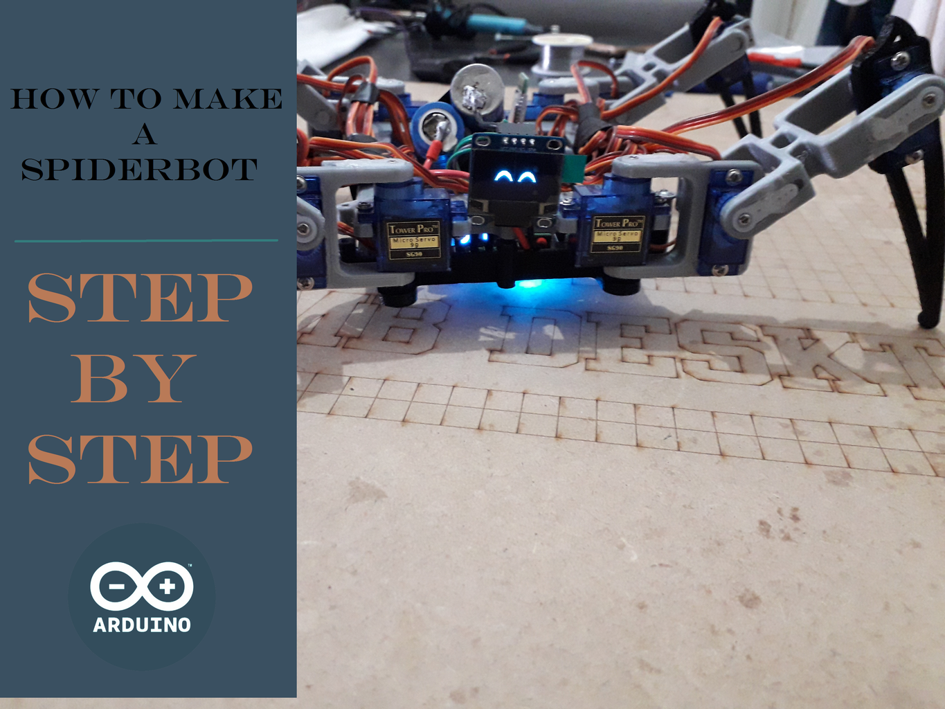 ARDUINO SPIDER ROBOT (QUADRUPED)