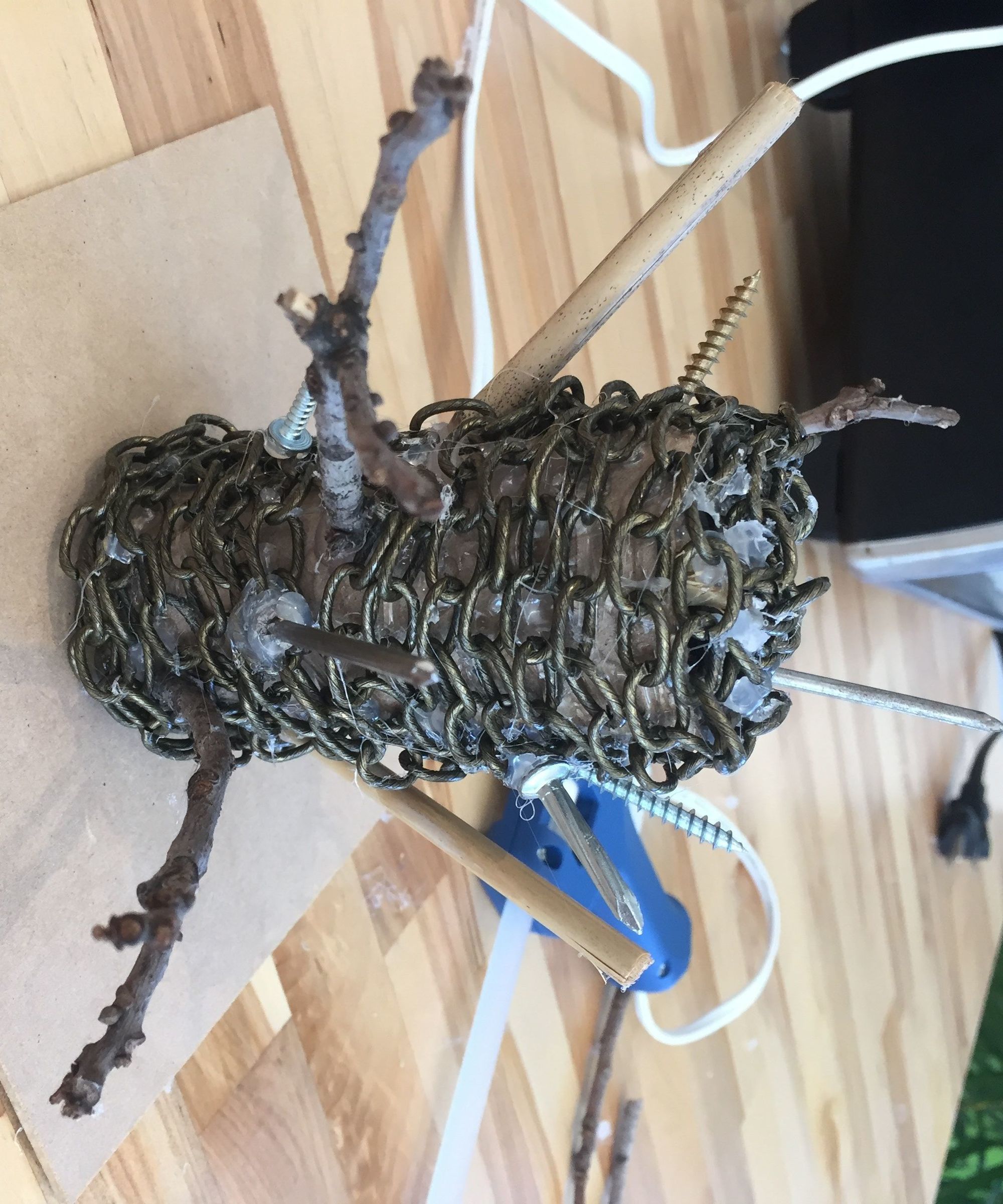 Metal and Wood Jewelry Holder