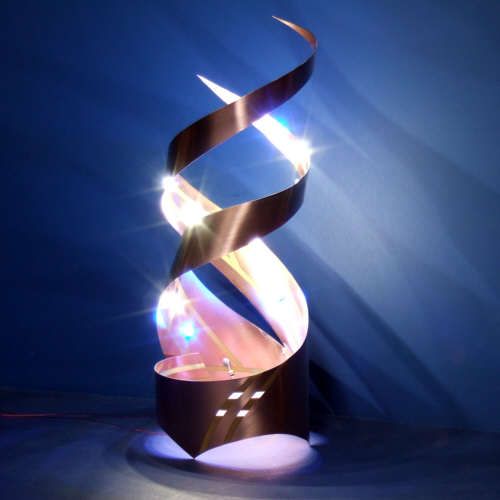 Curved Circuit Art: Make a Double Helix LED Lantern