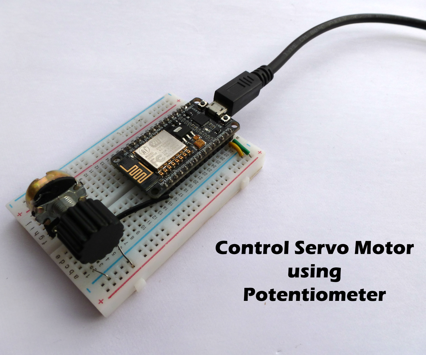 Control Servo Motor Using Potentiometer