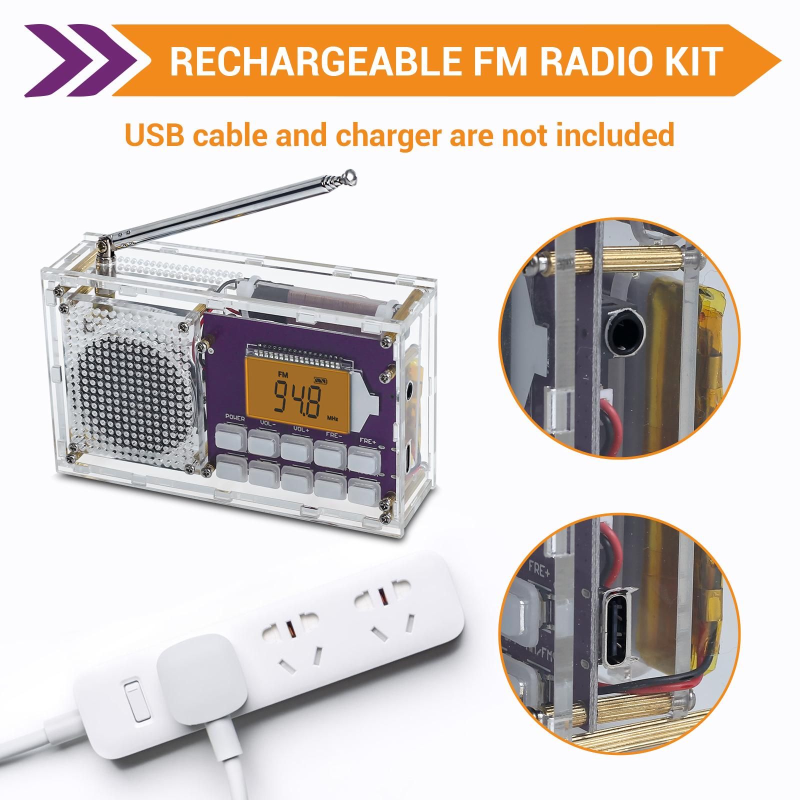 DIY Radio Kit Assembly Projects for Adults FM Radio Kit : 20 Steps ...