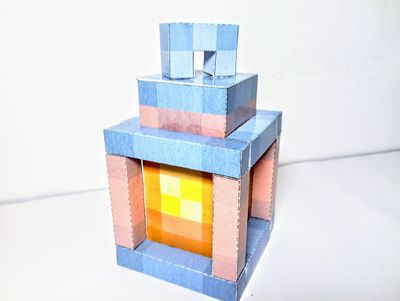 Minecraft Lantern Papercraft – Easy Cardstock Build : 7 Steps (with ...