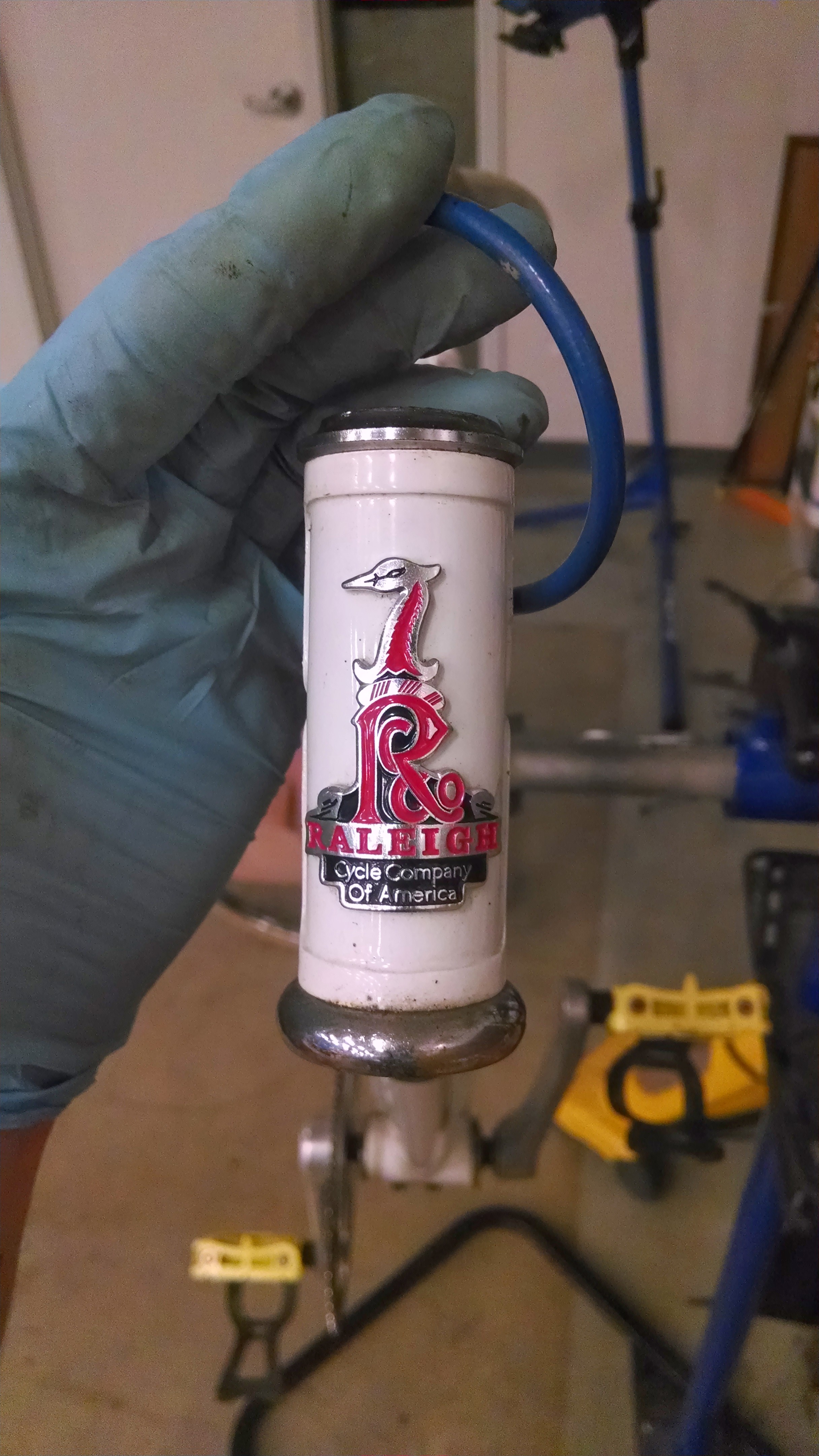 Removing a Head Badge from a Bike