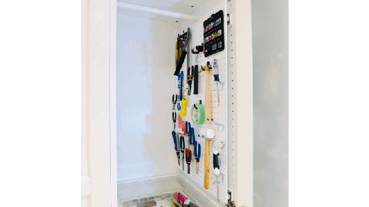 How to Make a Hidden Pegboard That Slides!