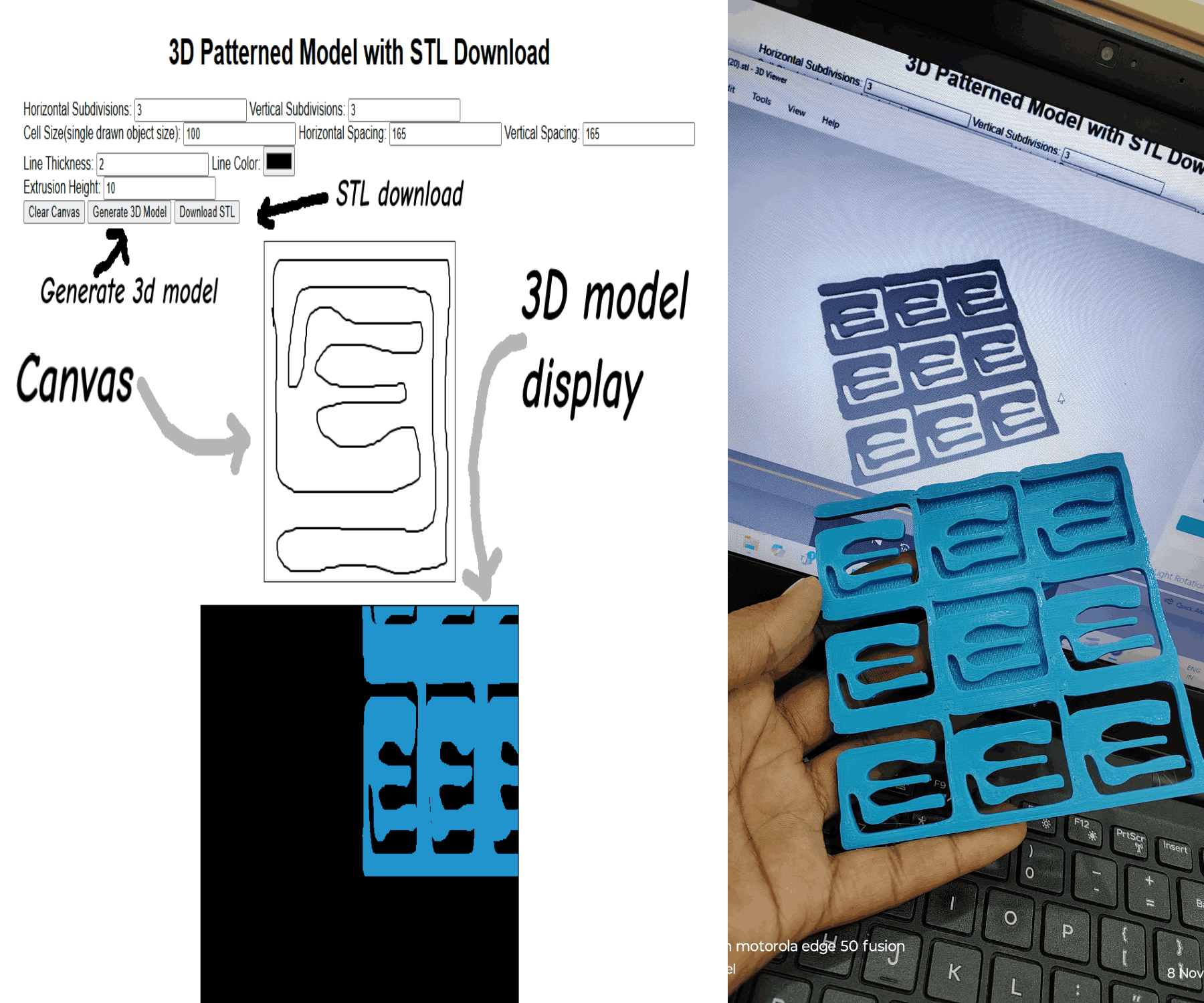 Drawing to 3d Print Pattern Model