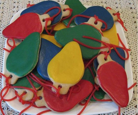 Christmas Light Bulb Cookies