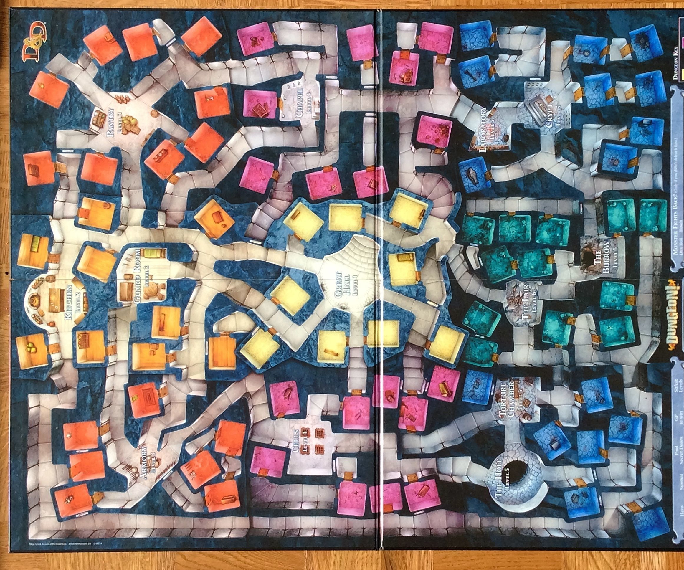 3-D, Laser-Cut "Dungeon" Game Board