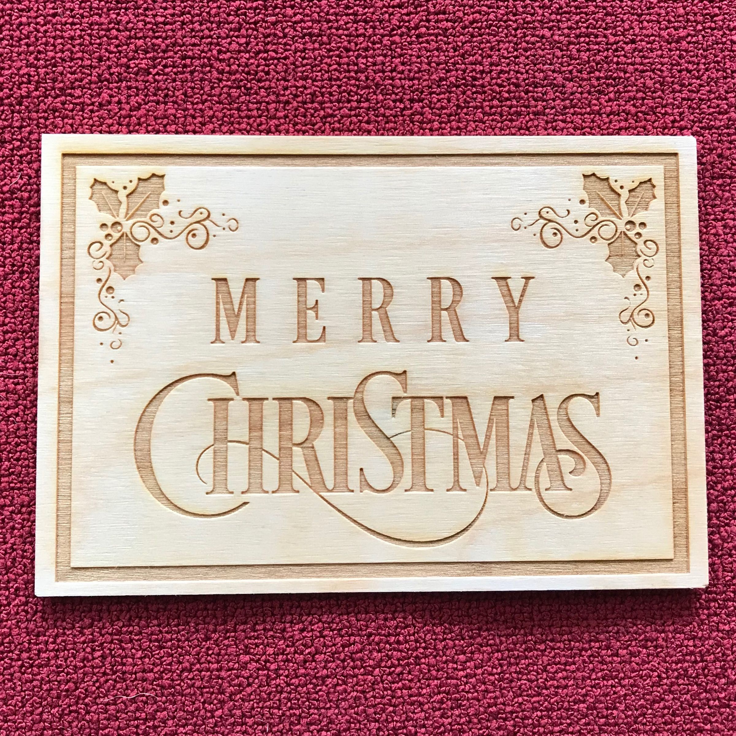 Laser Engraved Christmas Postcard : 6 Steps - Instructables