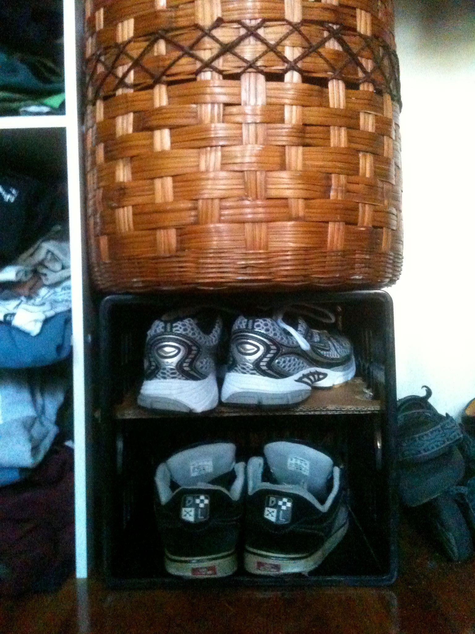 Simple Cardboard Joinery Shelf in a Milk Crate
