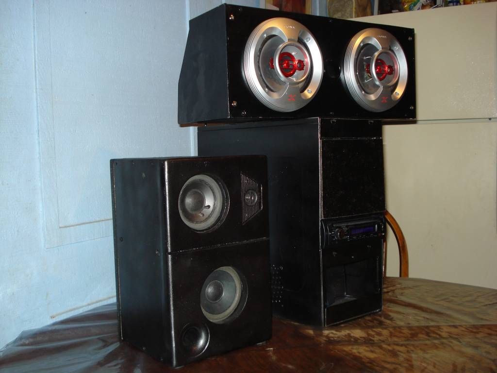 ATX Powered Car Stereo, and 3 Way Speakers (for Home Use)