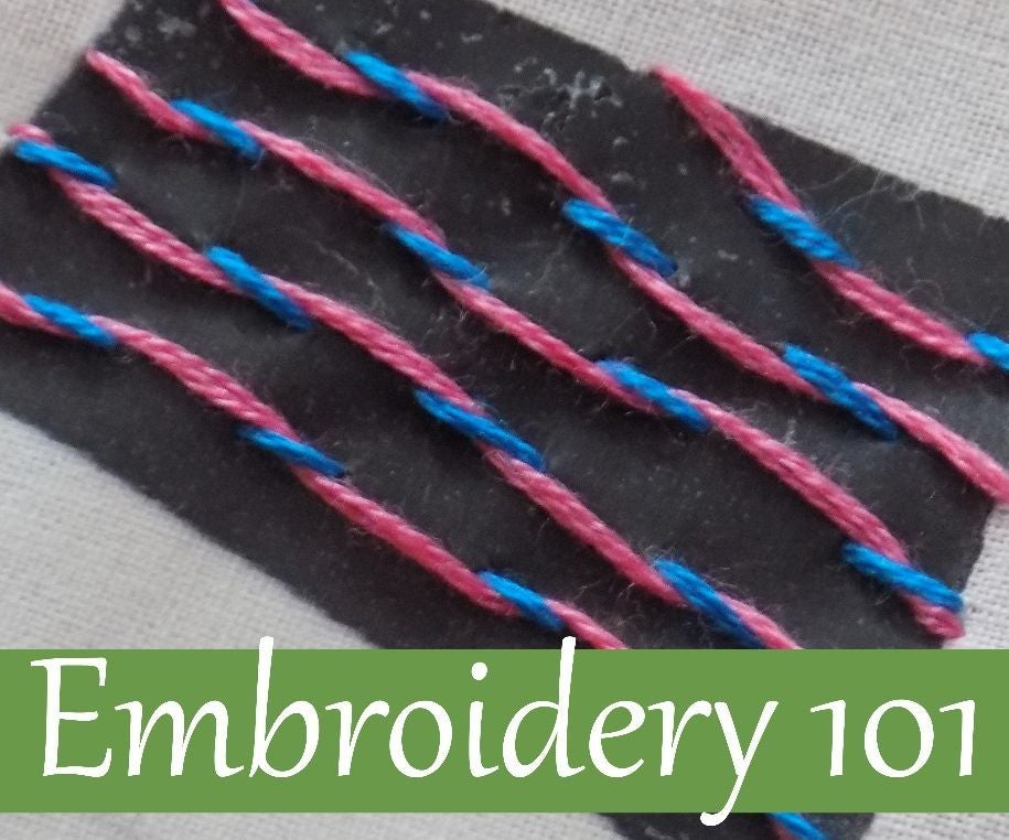 Embroidery 101 Laced Running Stitch 4 Steps (with Pictures