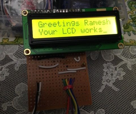 16x2 LCD Shield for Arduino Uno Using 3 Wires