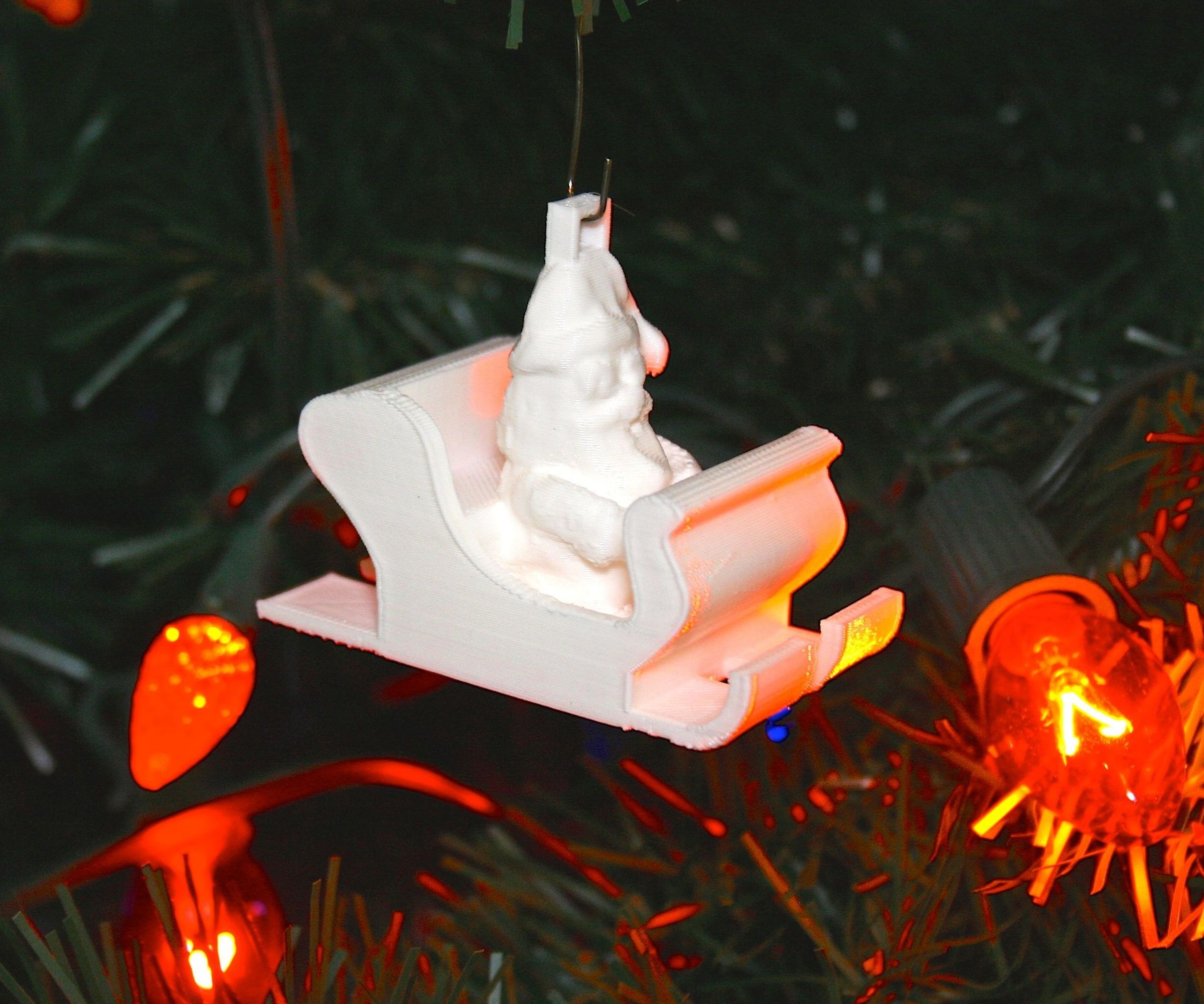 Santa Sleigh Ornament