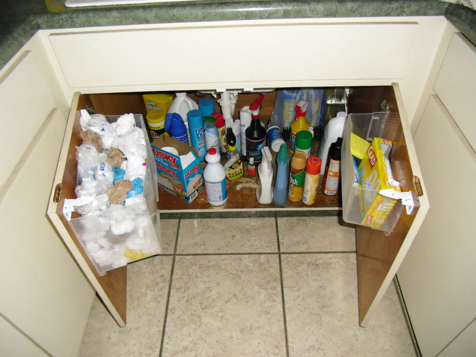 Under the Kitchen Sink Bag Storage