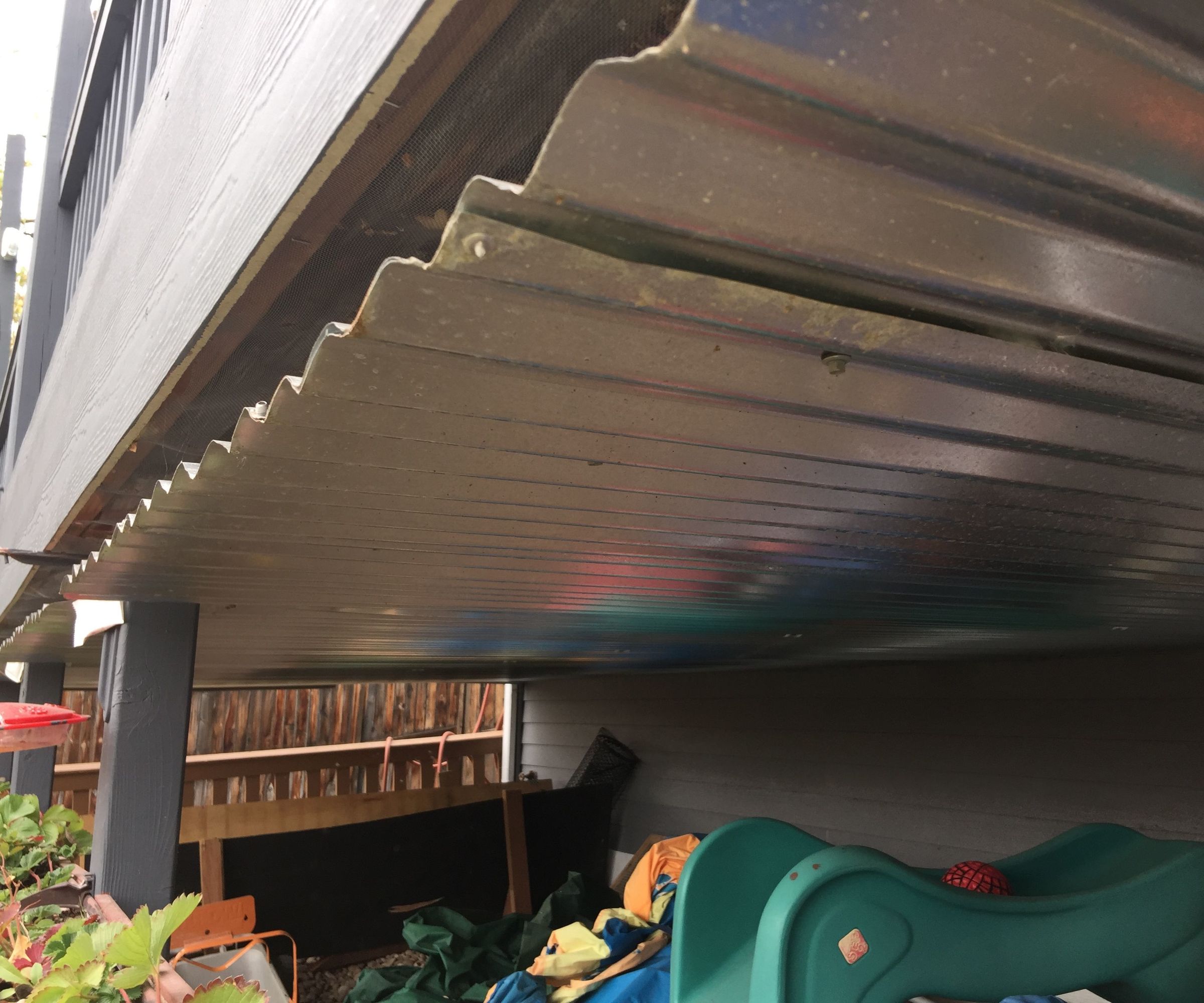 Simple Under Deck Rain Catch, Drainage