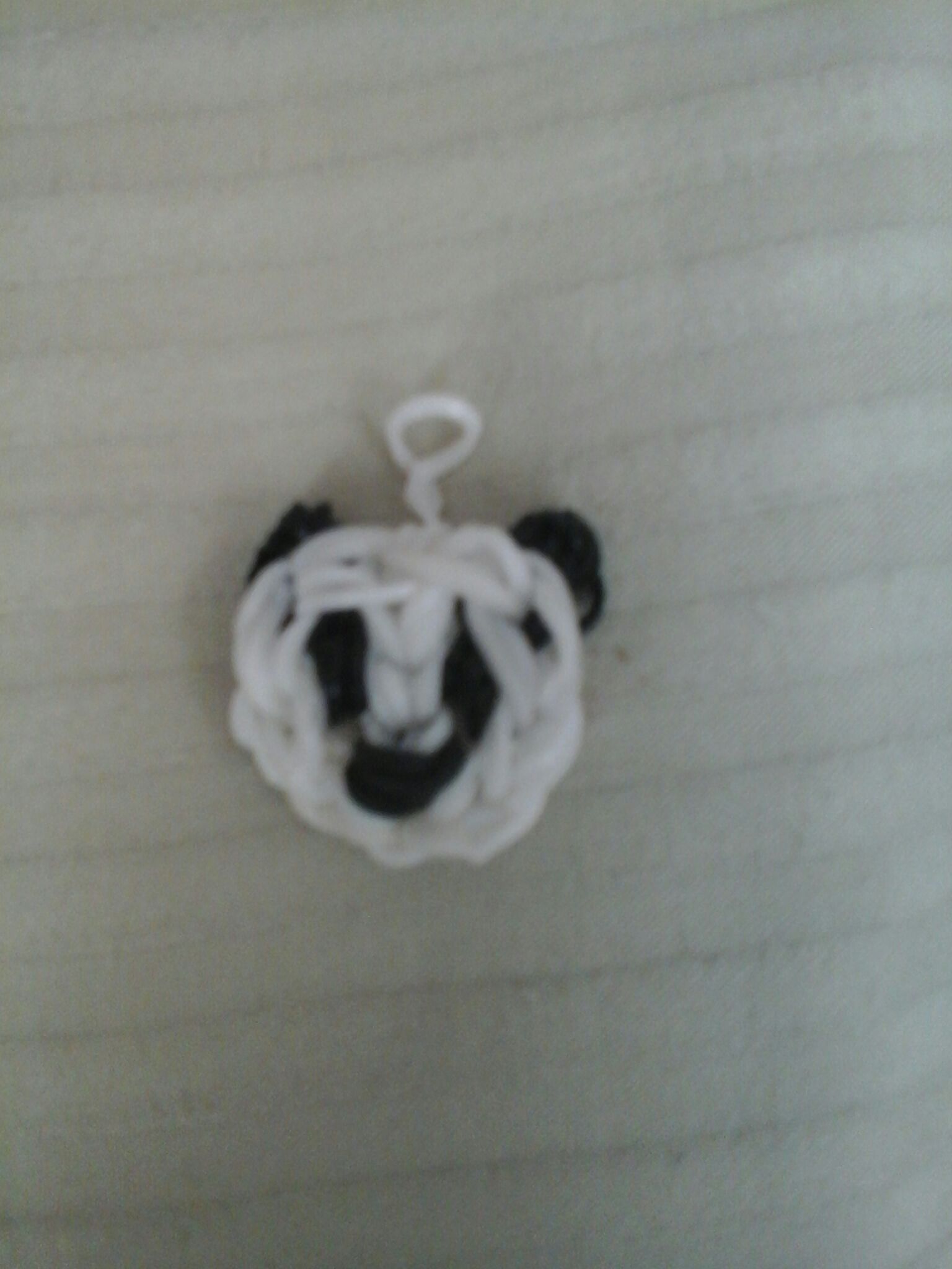How to Make a Panda Face Loom Charm