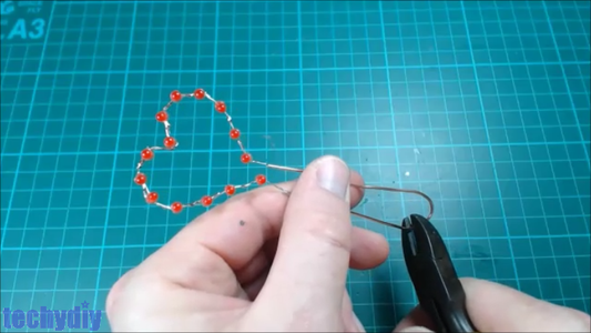 Solder Stiff Supply Wires to the Led Heart