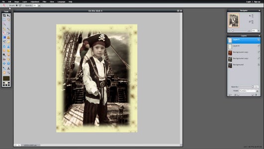 Creating a Soft Frame Border and Foxing