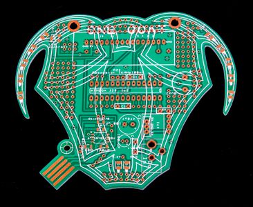Wearable PCB Guerilla Currency - the 'Golden Goat'
