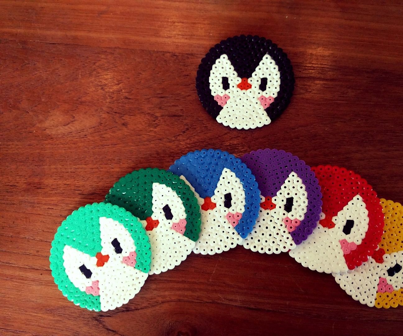 Penguin Perler Bead Coasters