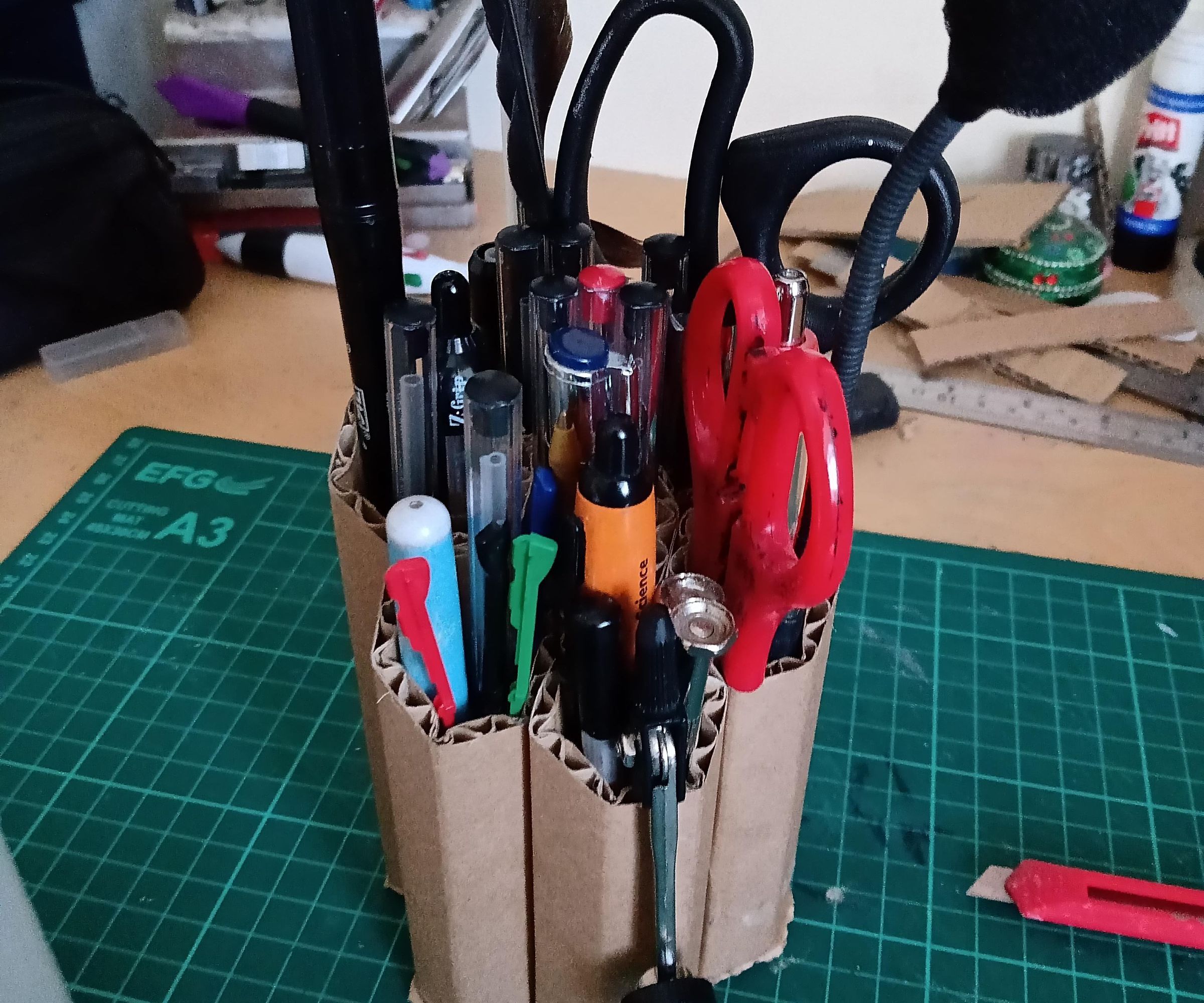 Cardboard Desk Tidy