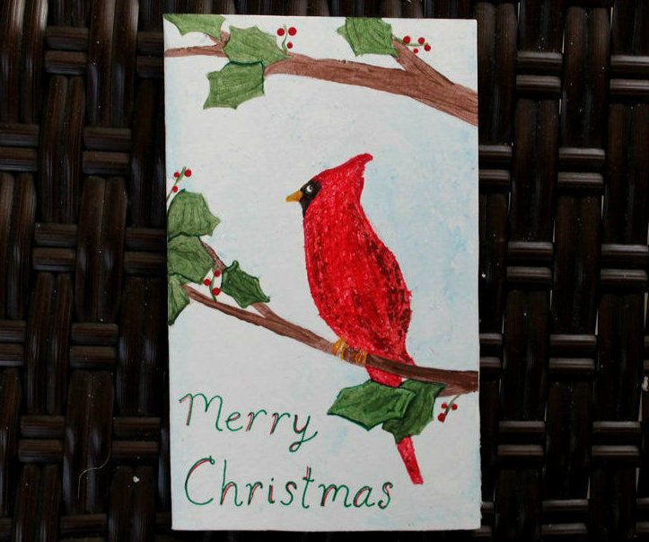 Mixed Media Christmas Card