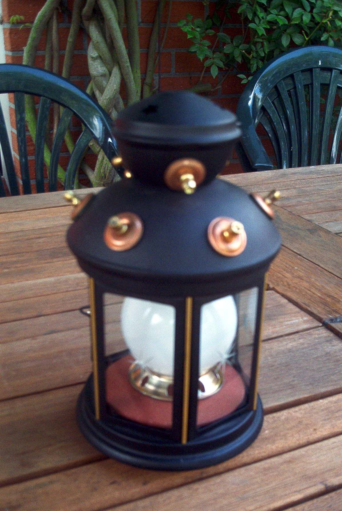 Steampunk Modified IKEA-Lamp for Camping