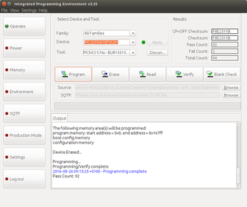 Running the Robot Arm Using the Joystick Click With a Clicker