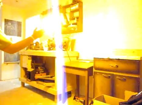 Incline-activated Fireball Shooter