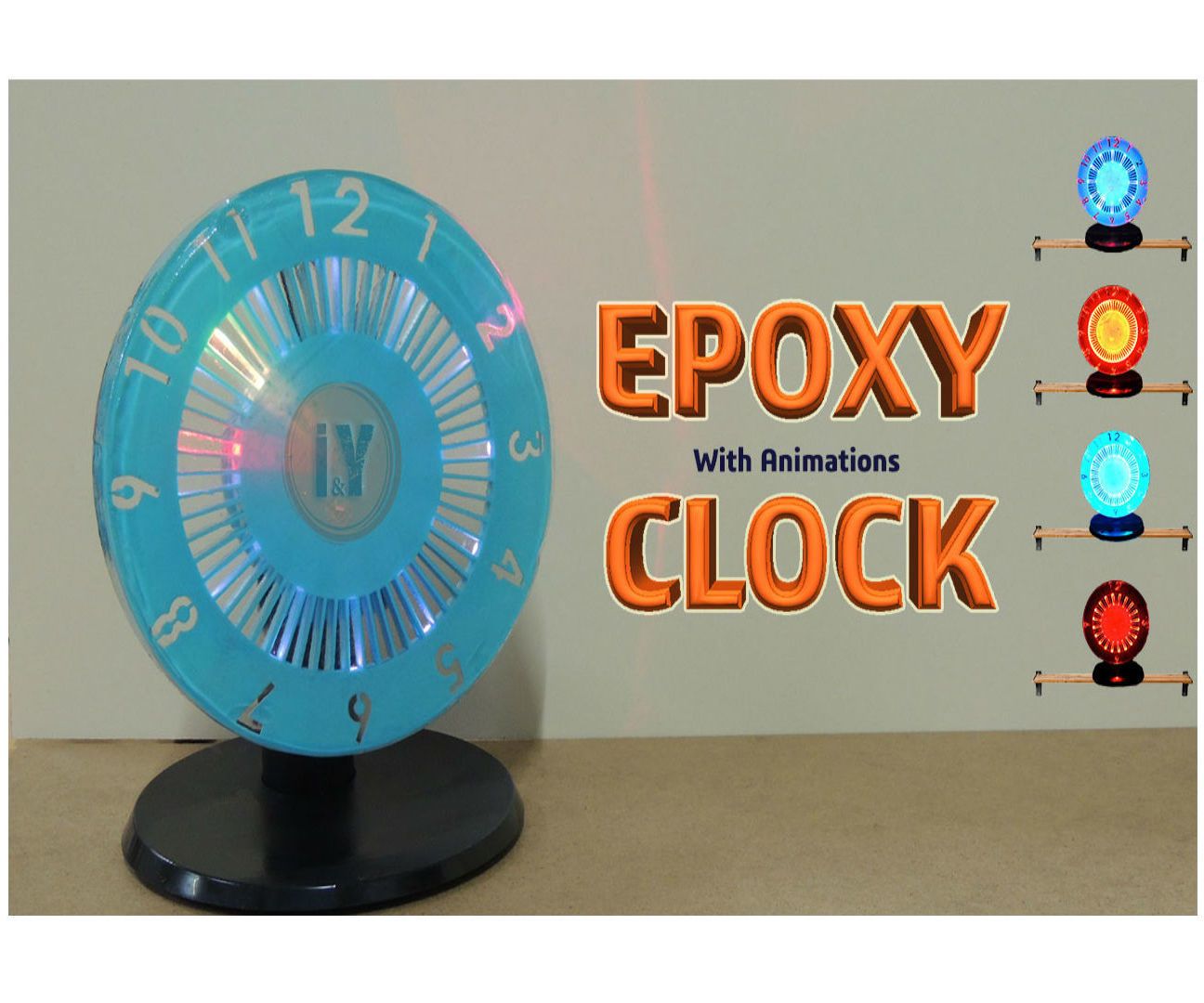 Epoxy Resin Led Clock