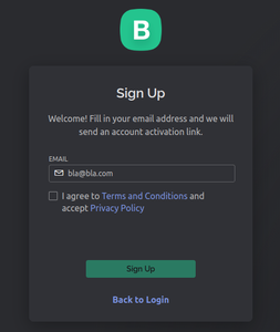 Registering to Blynk