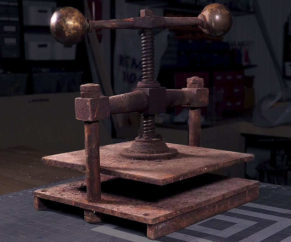 Restoring an Antique Book Press