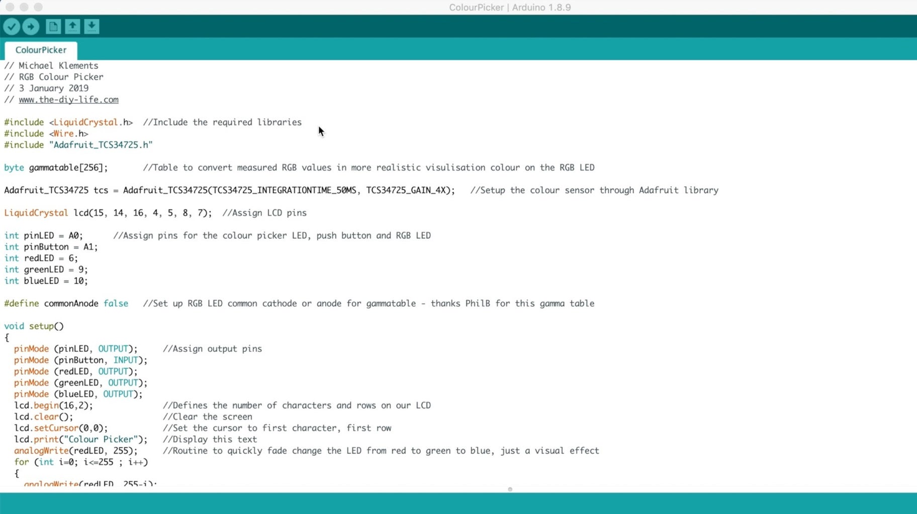 Programming Your Arduino RGB Color Picker