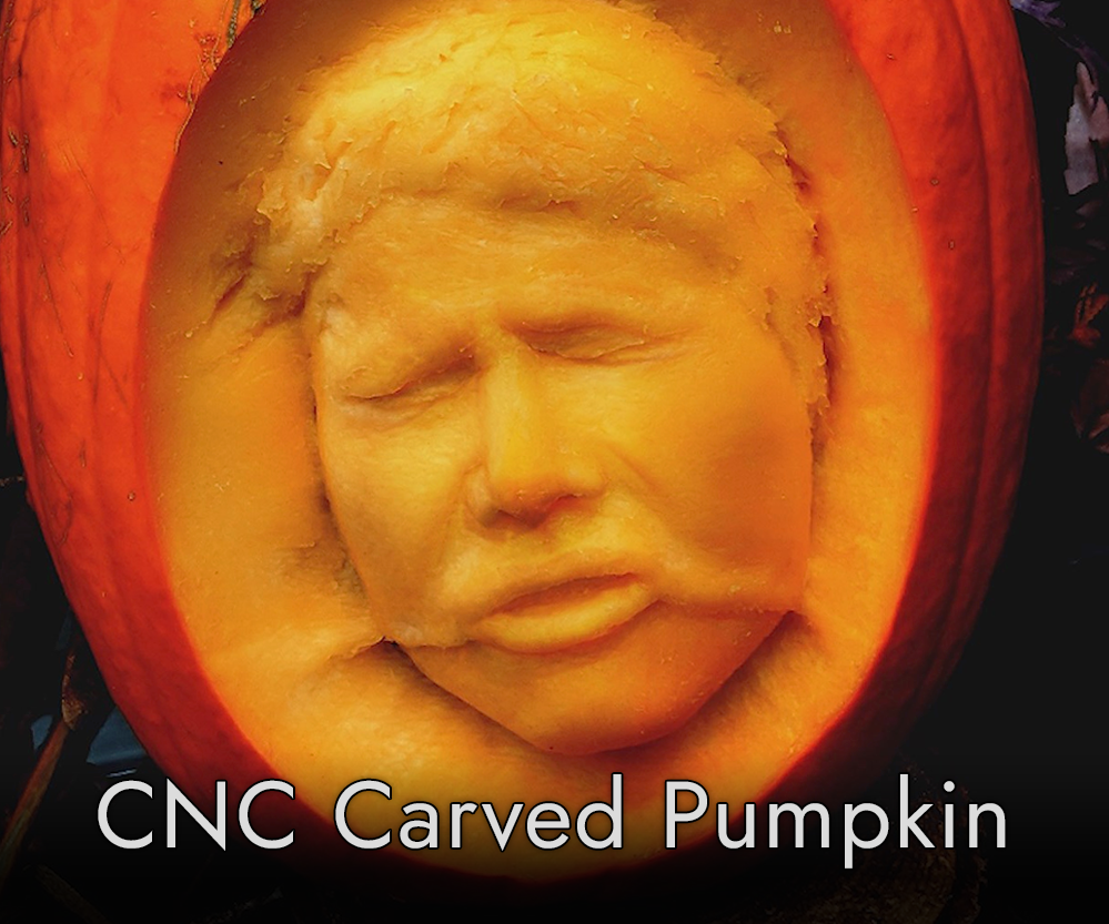 CNC Carved Han Solo in Pumpkinite 
