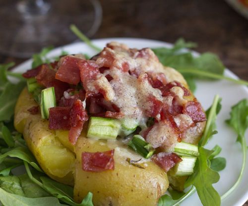 Smashed Potatoes With Uncured Bacon