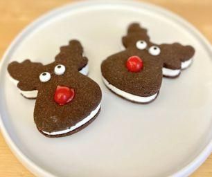 Gluten Free Christmas Reindeer Cookie Ice Cream Sandwiches