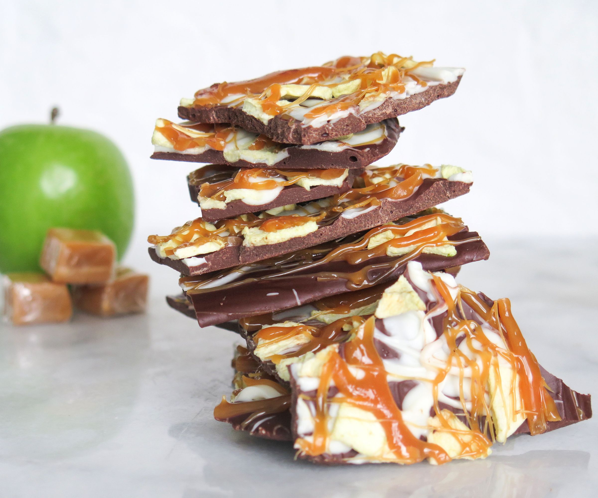 Caramel Apple Chocolate Bark