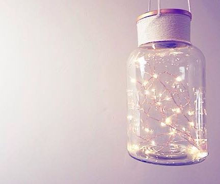 DIY Hanging Fairy Light Jar