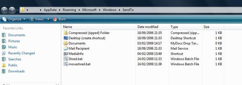 Save the File in Send To