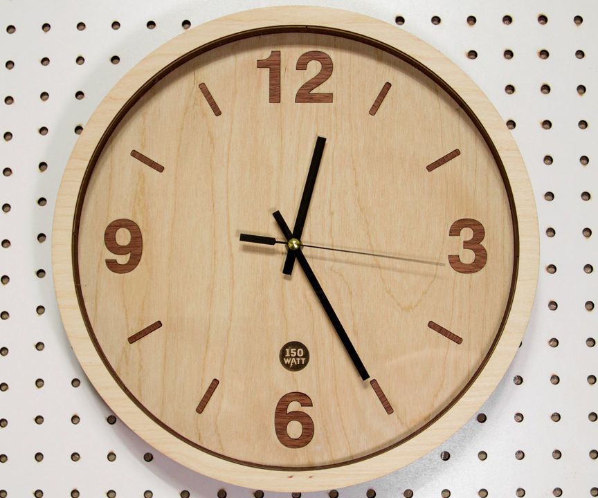 Wooden Clock Renewal Laser Cut