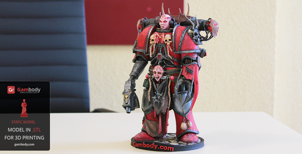 Print a Chaos Space Marine 3D Model and Paint at Home