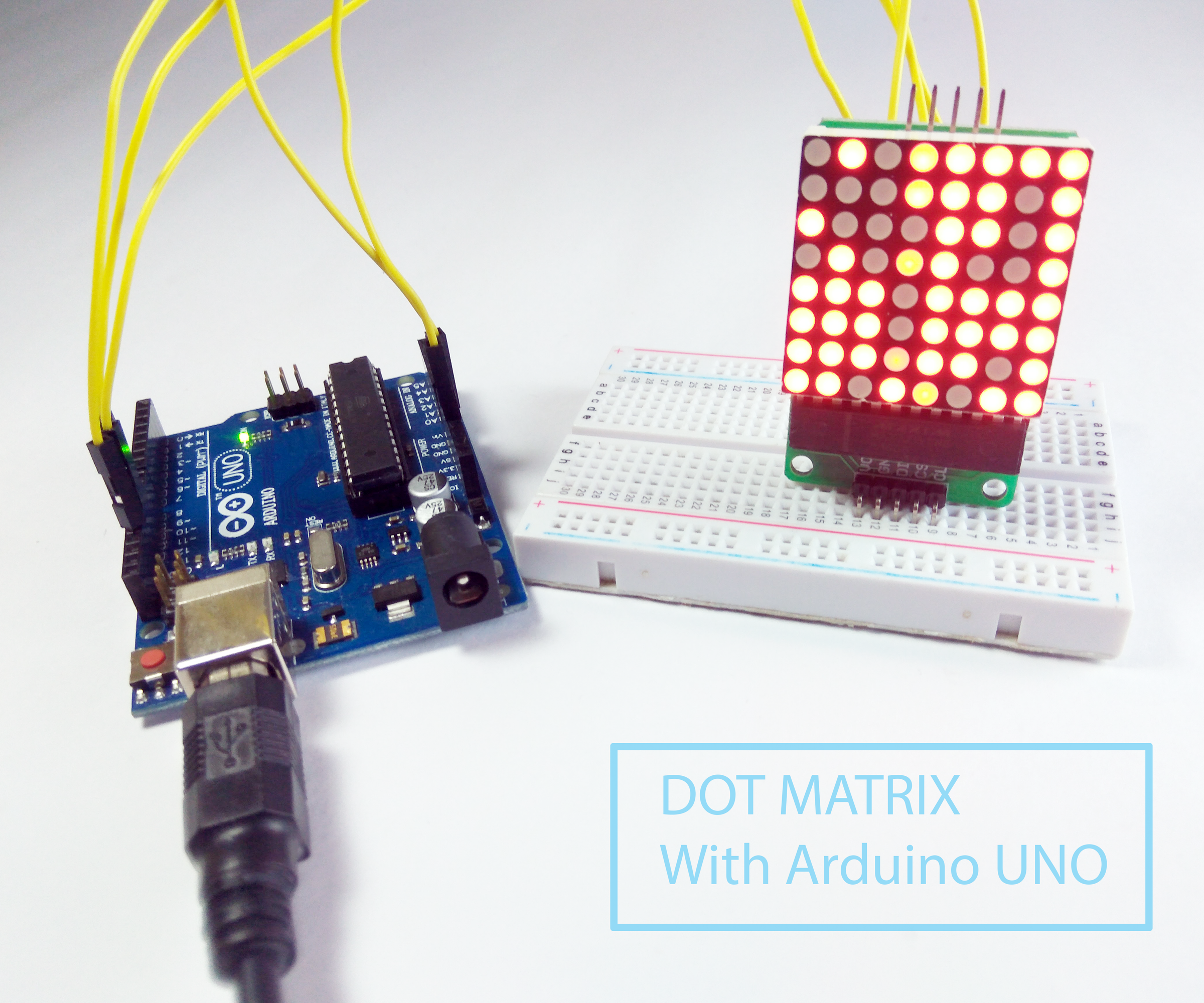 Dot Matrix With MAX7219 Interfacing With Arduino